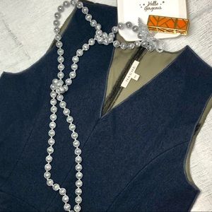 Hache Virgin Wool Blend Sleeveless Mini Dress